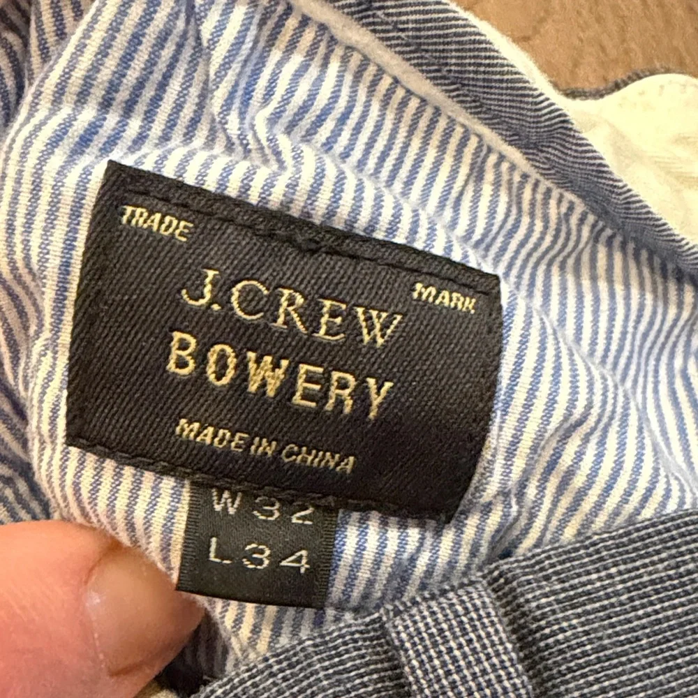 J. Crew Bowery Men's Blue Casual Pants Size 32 x 34 Linen Blend - C16-010